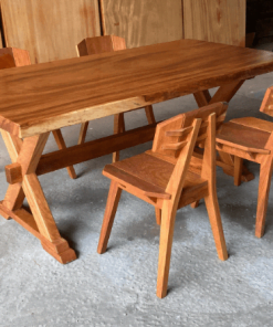 Bộ bàn Ăn 4 Ghế Gỗ Đỏ