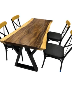 Bàn Ghế Gỗ Nhà hàng Chân Sắt