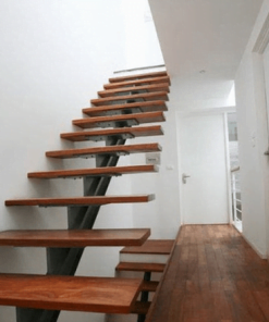 Cầu thang gỗ me tây đẹp