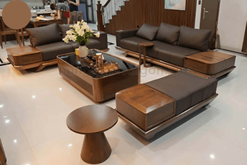 Bộ Bàn Ghế Sofa Gỗ Phòng Khách Tại Bình Thuận