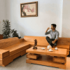 Bàn ghế sofa gỗ tự nhiên nguyên khối