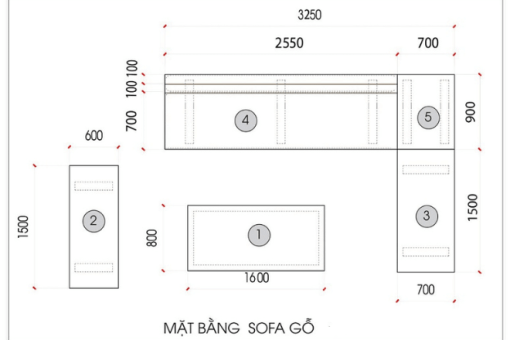 Kích thước bàn sofa tiêu chuẩn