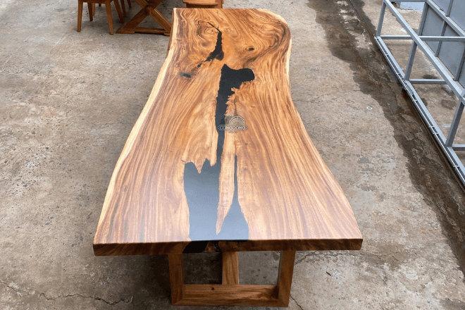 Mặt bàn gỗ me tây của CDwood