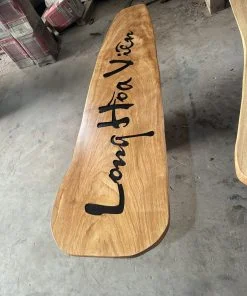 Bảng Hiệu Cổng Chào Gỗ Gõ Đỏ PX03