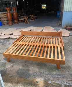 Sofa Bed , Giường Gỗ Gõ Đỏ Nguyên Khối